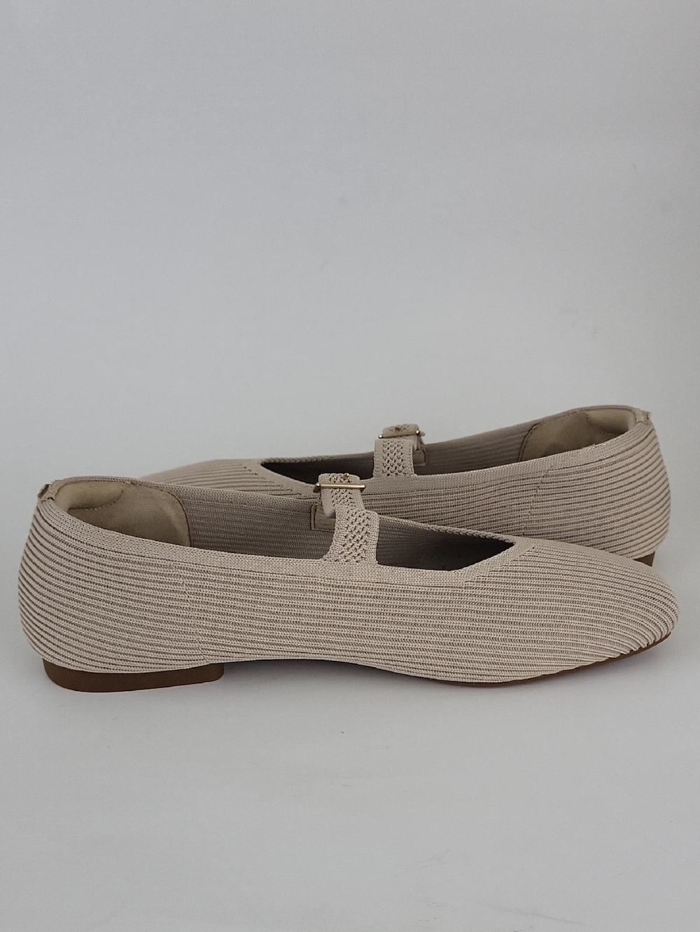 Vivaia Square-Toe Mary Janes Margot Flats in Almond Size US 7.5 / EU 38.5 - Picture 9 of 12